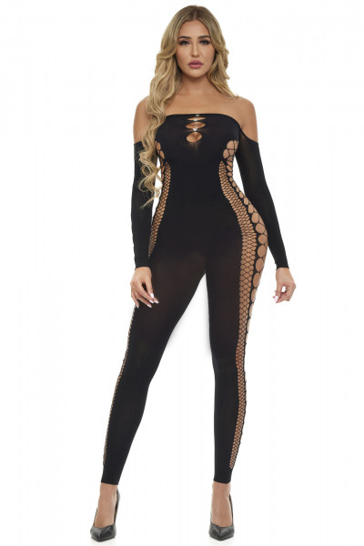 DIAMOND DRIPPIN - BODYSTOCKING [Pink Lipstick] schwarz