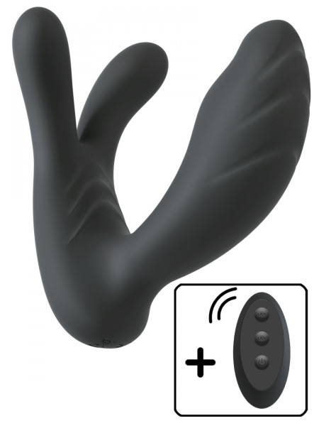 RC C- & G-SPOT VIBRATOR [Silicone Stars - Sweet Smile] schwarz